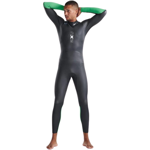 2026 2XU Hommes Propel Open Water Swim Combinaison Néoprène MW7144c - Black / Bright Green
